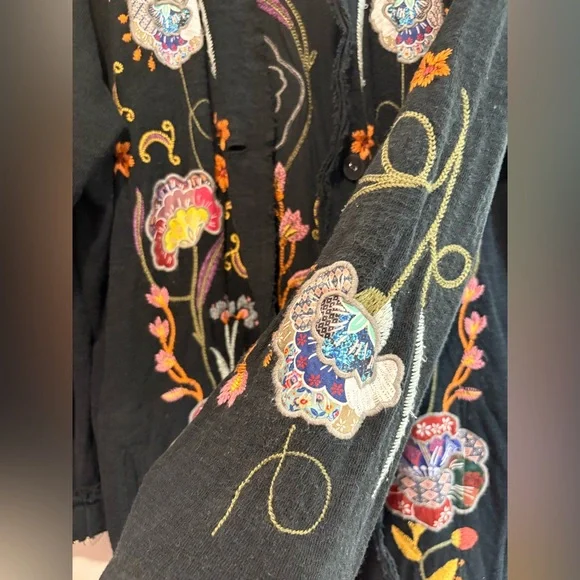 Johnny Was Biya TARIA APPLIQUE CARDIGAN - Picture 8 of 13